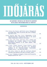IDŐJÁRÁS a HungaroMet Nonprofit Zrt. angol nyelvű folyóirata »
