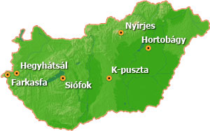 Háttérszennyezettségi mérőhálózat térkép